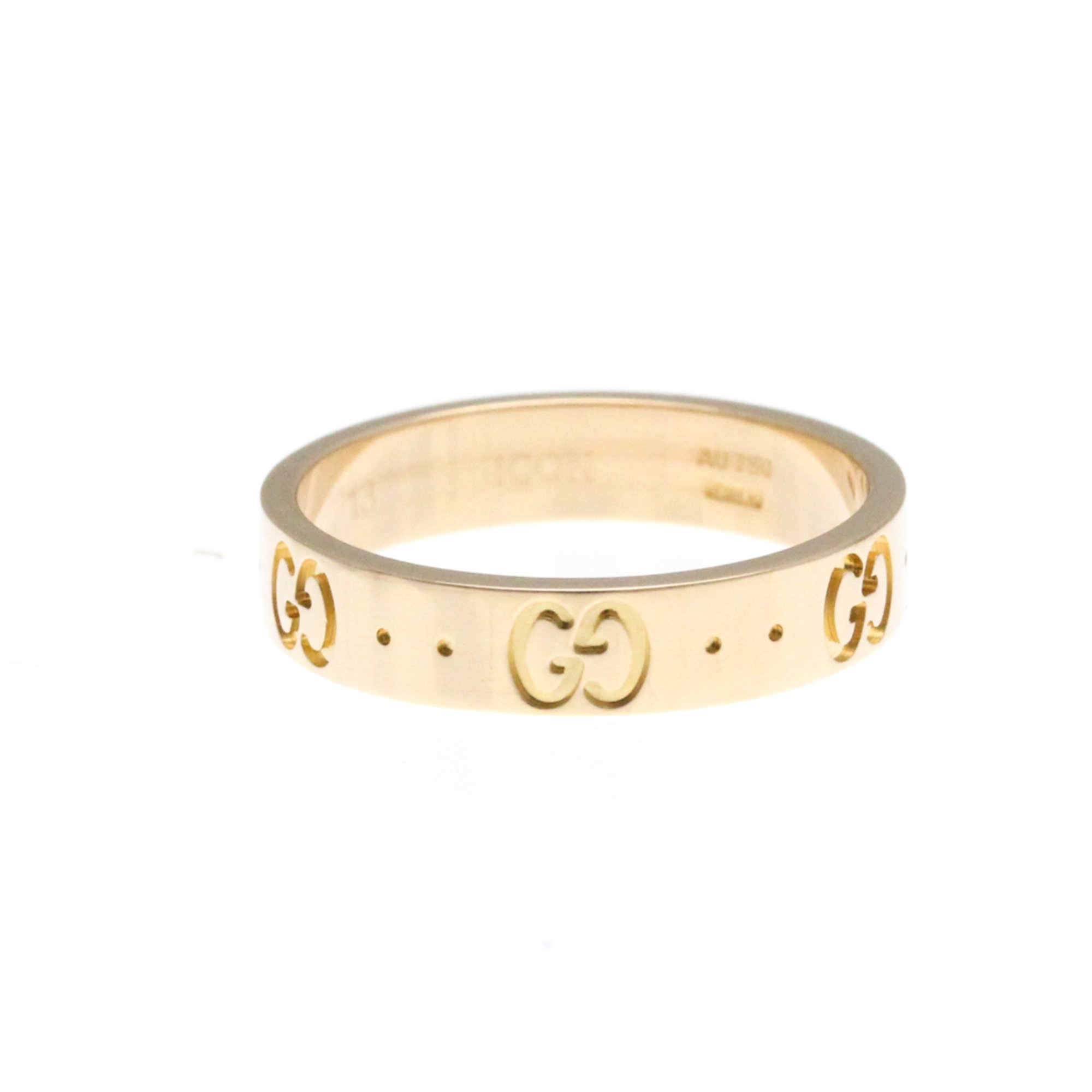 Gucci Icon Pink Gold (18K) Fashion No Stone Band Ring Pink Gold