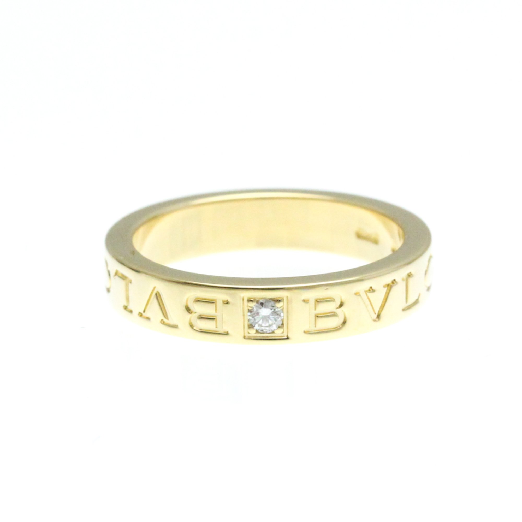 Bvlgari Double Logo Yellow Gold (18K) Fashion Diamond Band Ring Gold