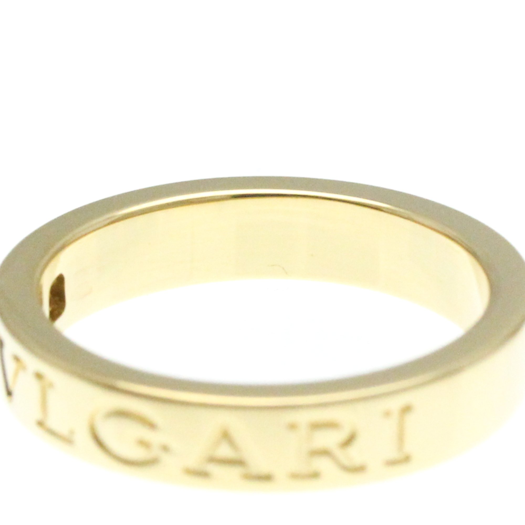 Bvlgari Double Logo Yellow Gold (18K) Fashion Diamond Band Ring Gold