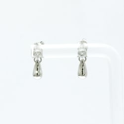 Tiffany Tear Drop Earrings Diamond Platinum Drop Earrings Silver