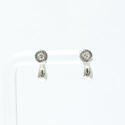 Tiffany Tear Drop Earrings Diamond Platinum Drop Earrings Silver