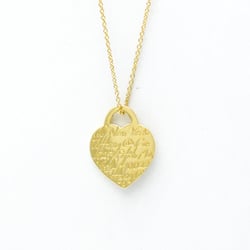 Tiffany Notes Heart Tag Necklace Yellow Gold (18K) Men,Women Fashion Pendant Necklace (Gold)