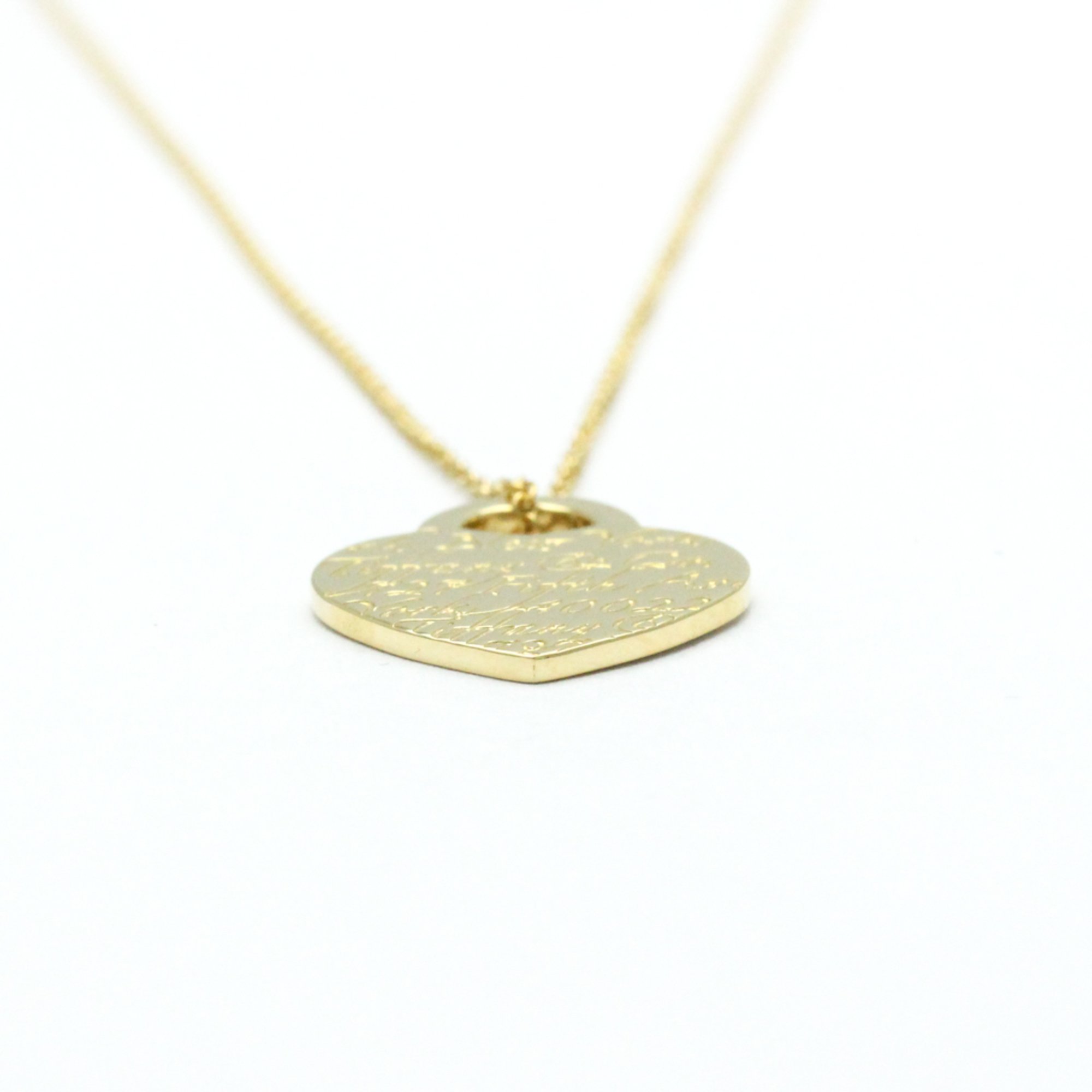 Tiffany Notes Heart Tag Necklace Yellow Gold (18K) Men,Women Fashion Pendant Necklace (Gold)