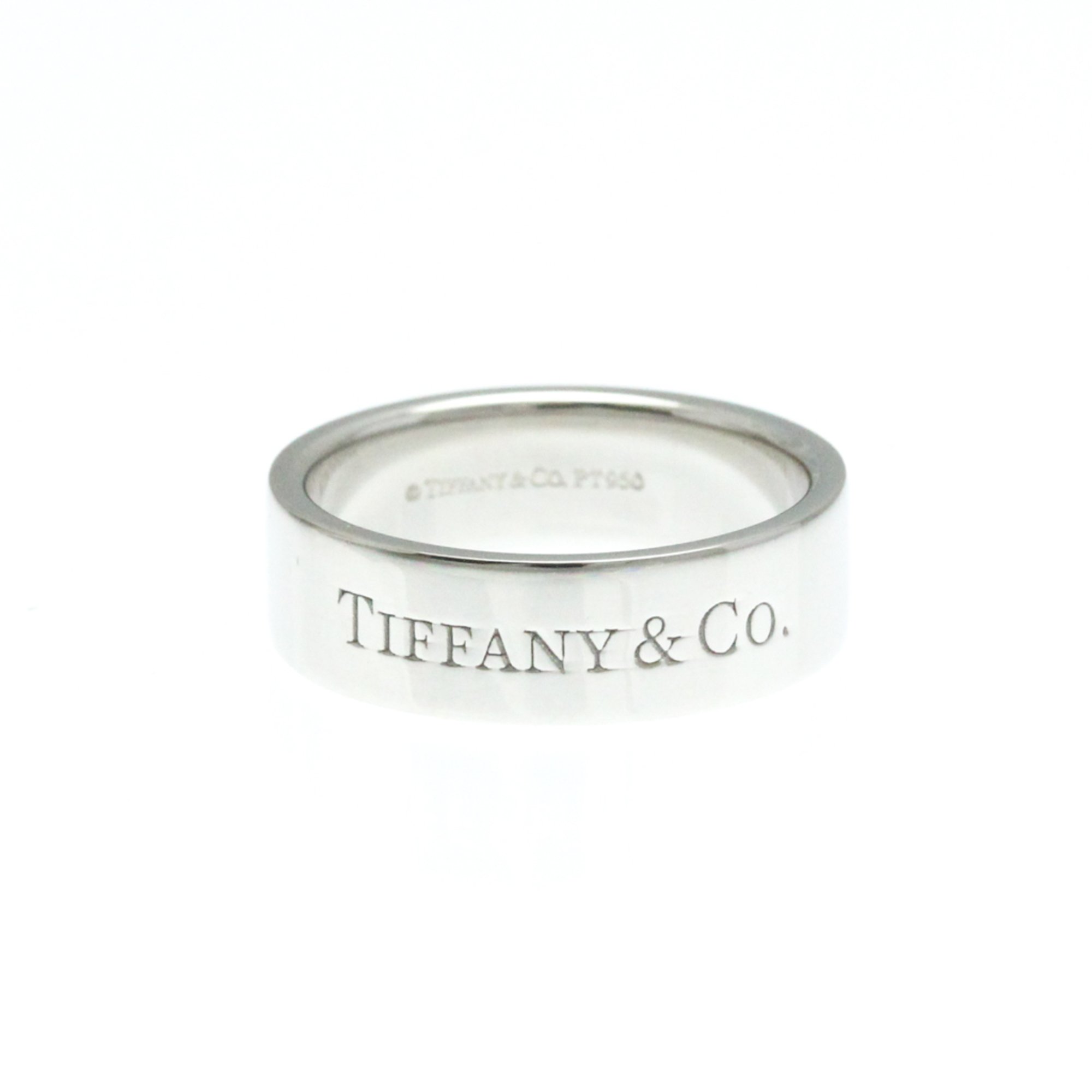 Tiffany Flat Band Ring Platinum Fashion Band Ring Silver