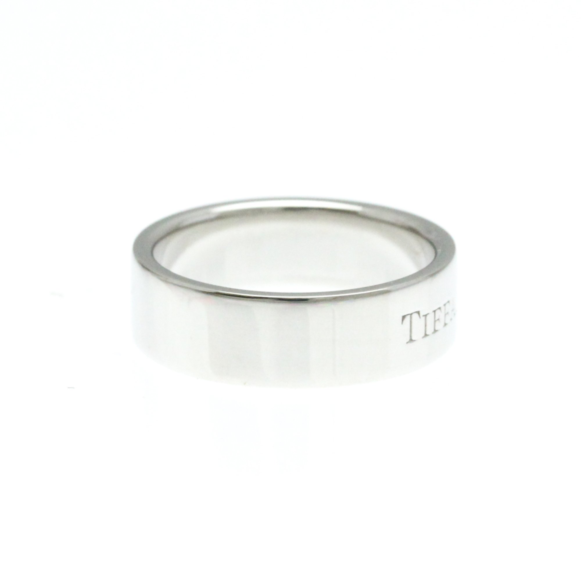 Tiffany Flat Band Ring Platinum Fashion Band Ring Silver