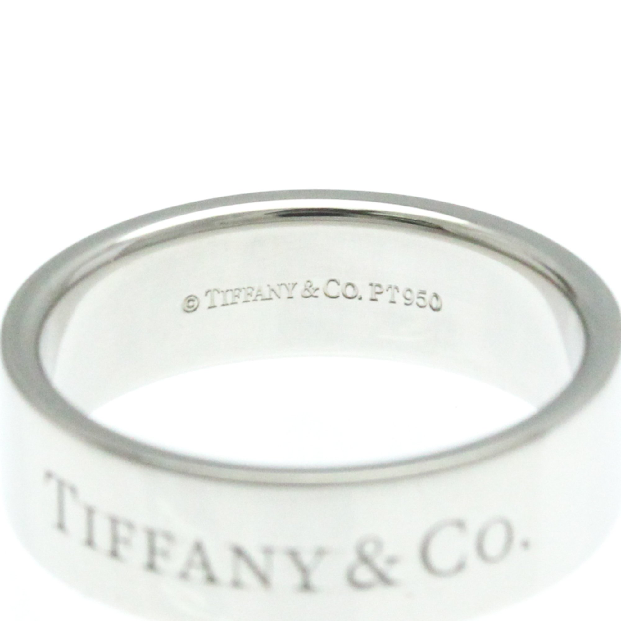 Tiffany Flat Band Ring Platinum Fashion Band Ring Silver