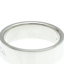 Tiffany Flat Band Ring Platinum Fashion Band Ring Silver