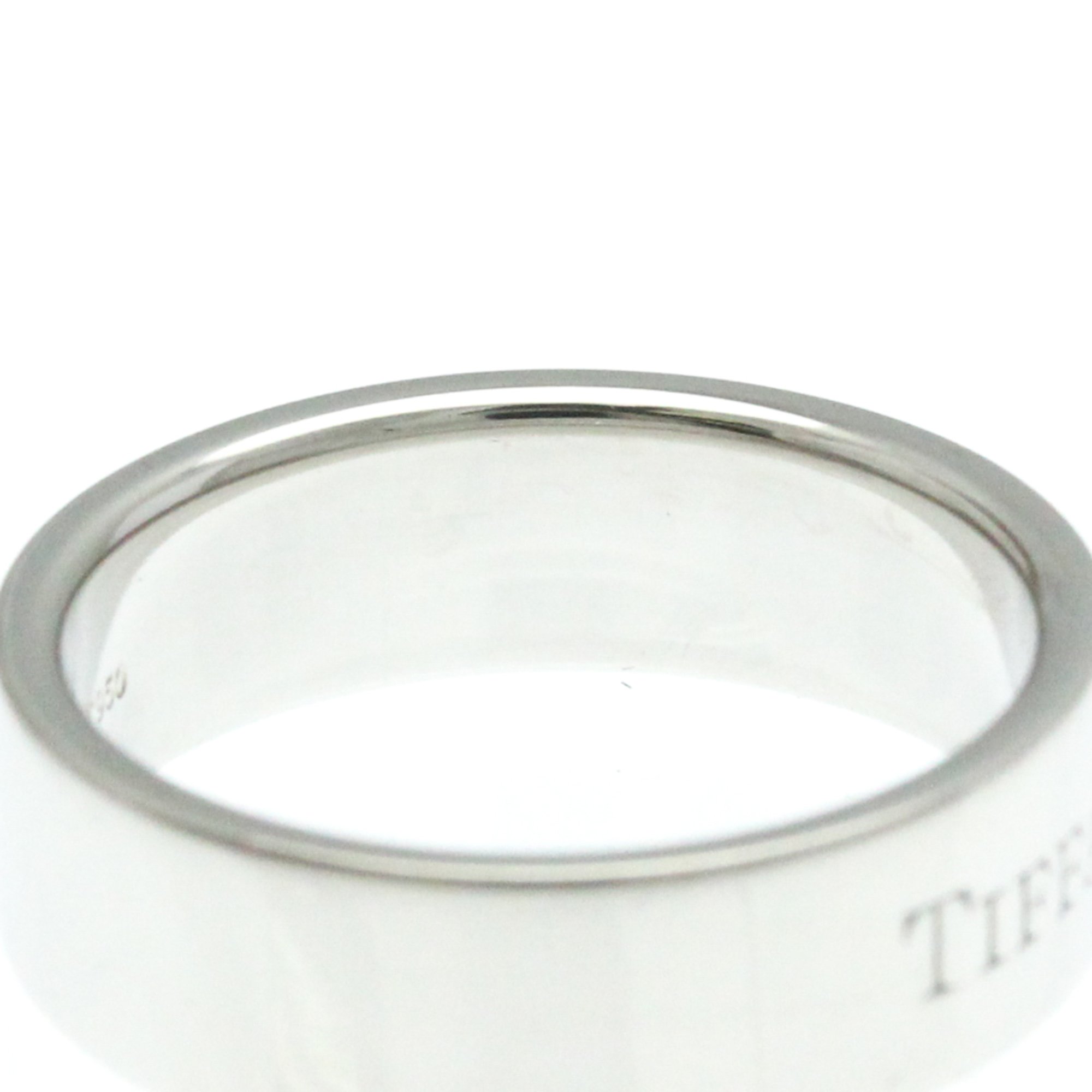 Tiffany Flat Band Ring Platinum Fashion Band Ring Silver