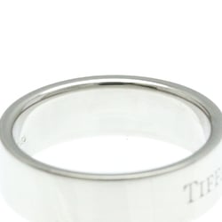 Tiffany Flat Band Ring Platinum Fashion Band Ring Silver