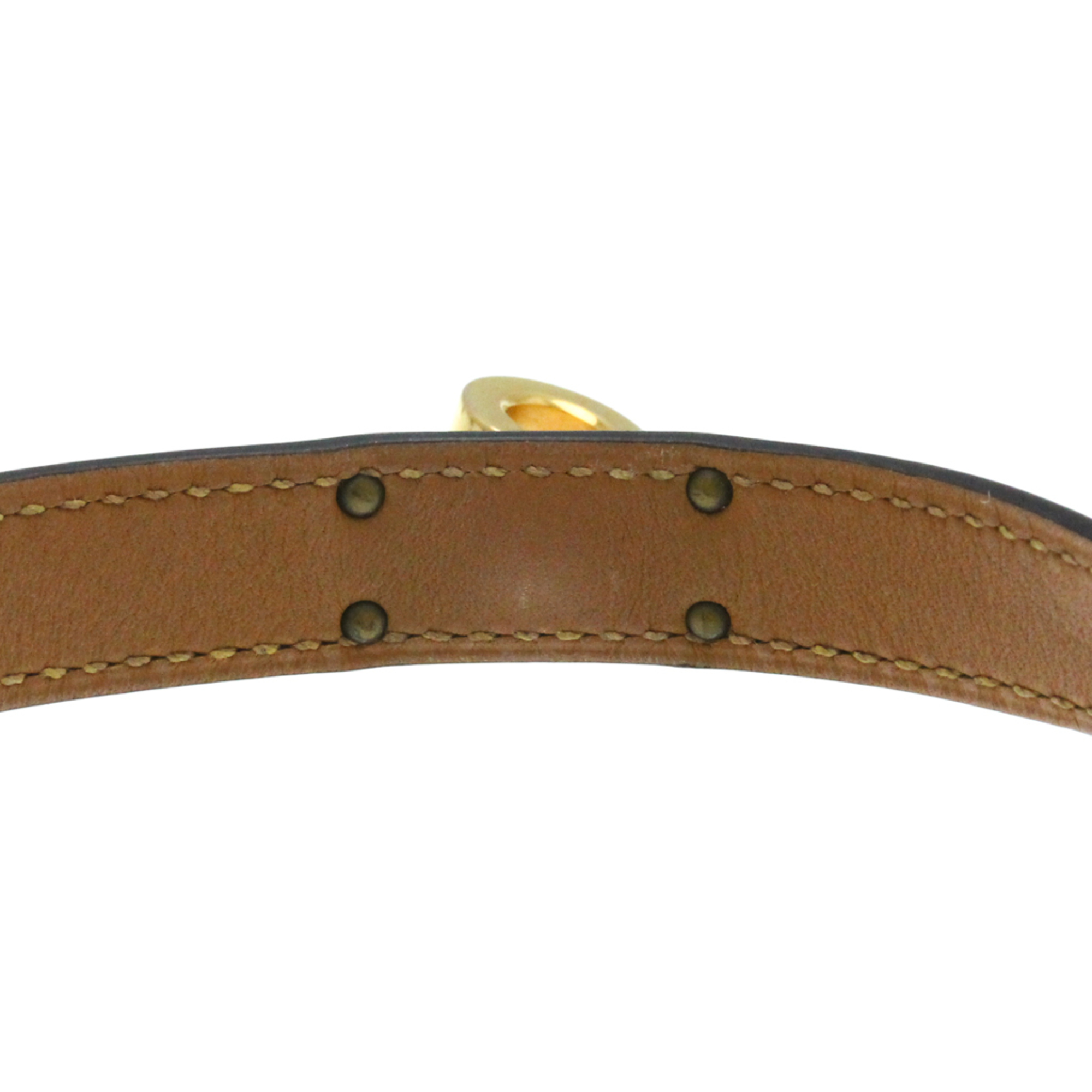 Hermes Kelly De Bourtour Gold Plating,Leather Bangle Gray