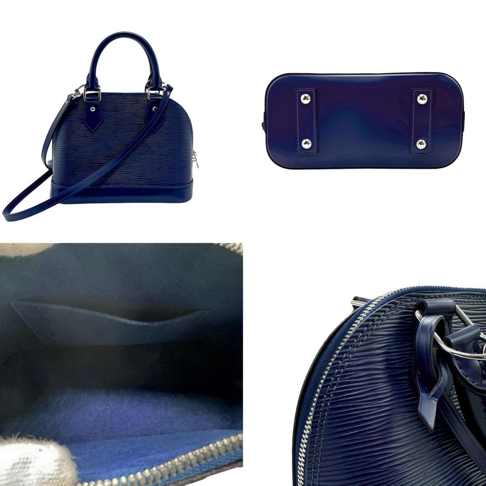 Louis Vuitton LOUIS VUITTON Handbag Shoulder Bag Epi Alma BB Leather Indigo Blue M40855 z2692