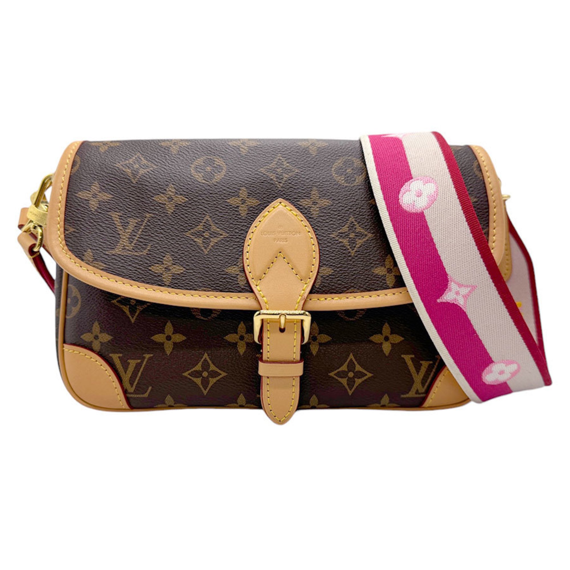 Louis Vuitton LOUIS VUITTON Shoulder Bag Monogram Diane NM PM Canvas Brown Women's M46049 z2724