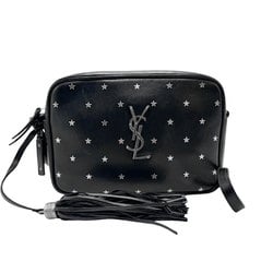 Saint Laurent shoulder bag leather black silver women's 574494 n0698