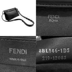 FENDI Handbag Shoulder Bag By The Way Leather Black Silver Women's 8BL146-1D5 z2699