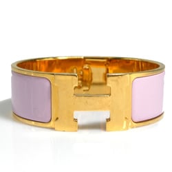 Hermes HERMES Bangle Bracelet Click Clack Metal Enamel Gold Light Pink Women's e59469a