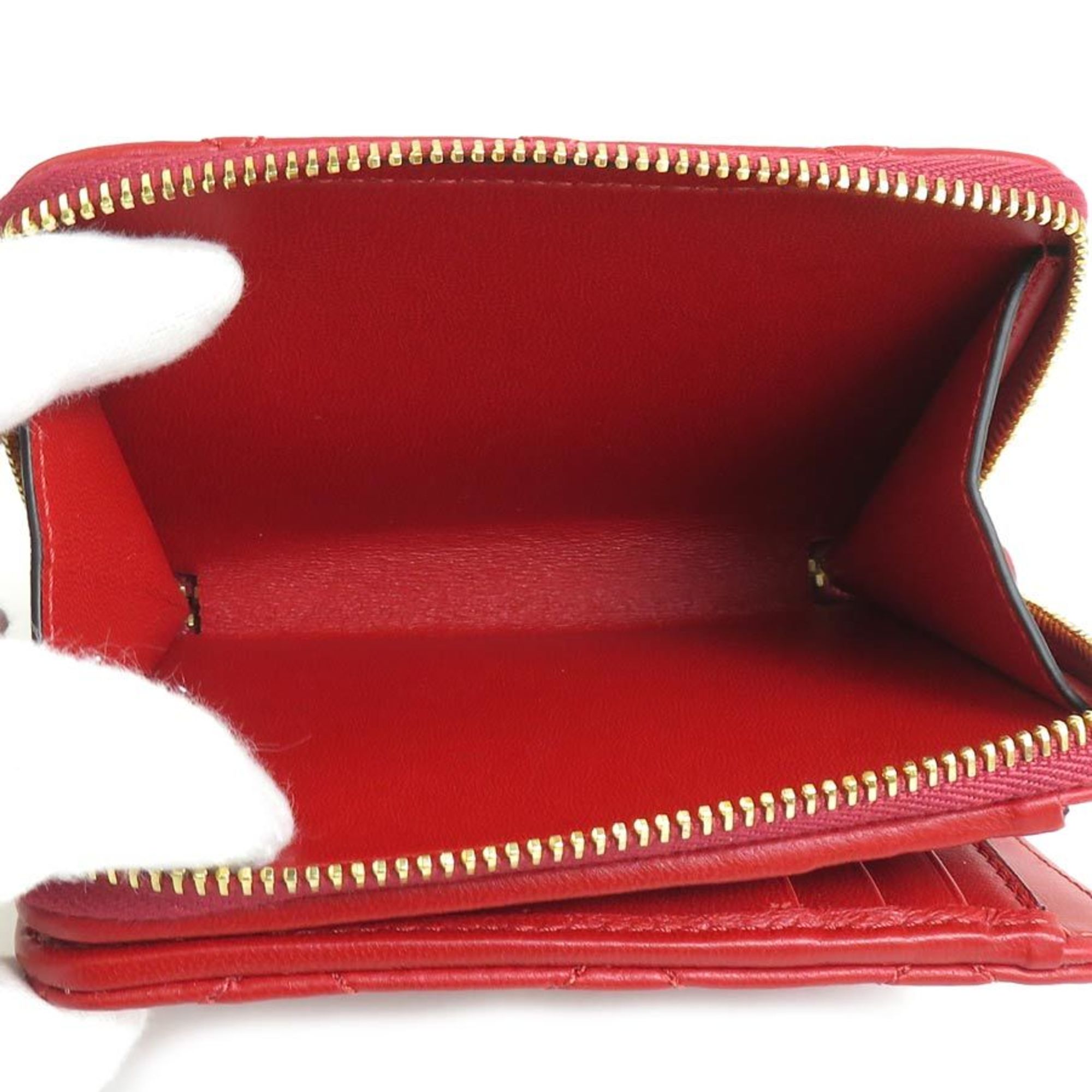 Versace VERSACE Bi-fold wallet Medusa leather red ladies h30651a