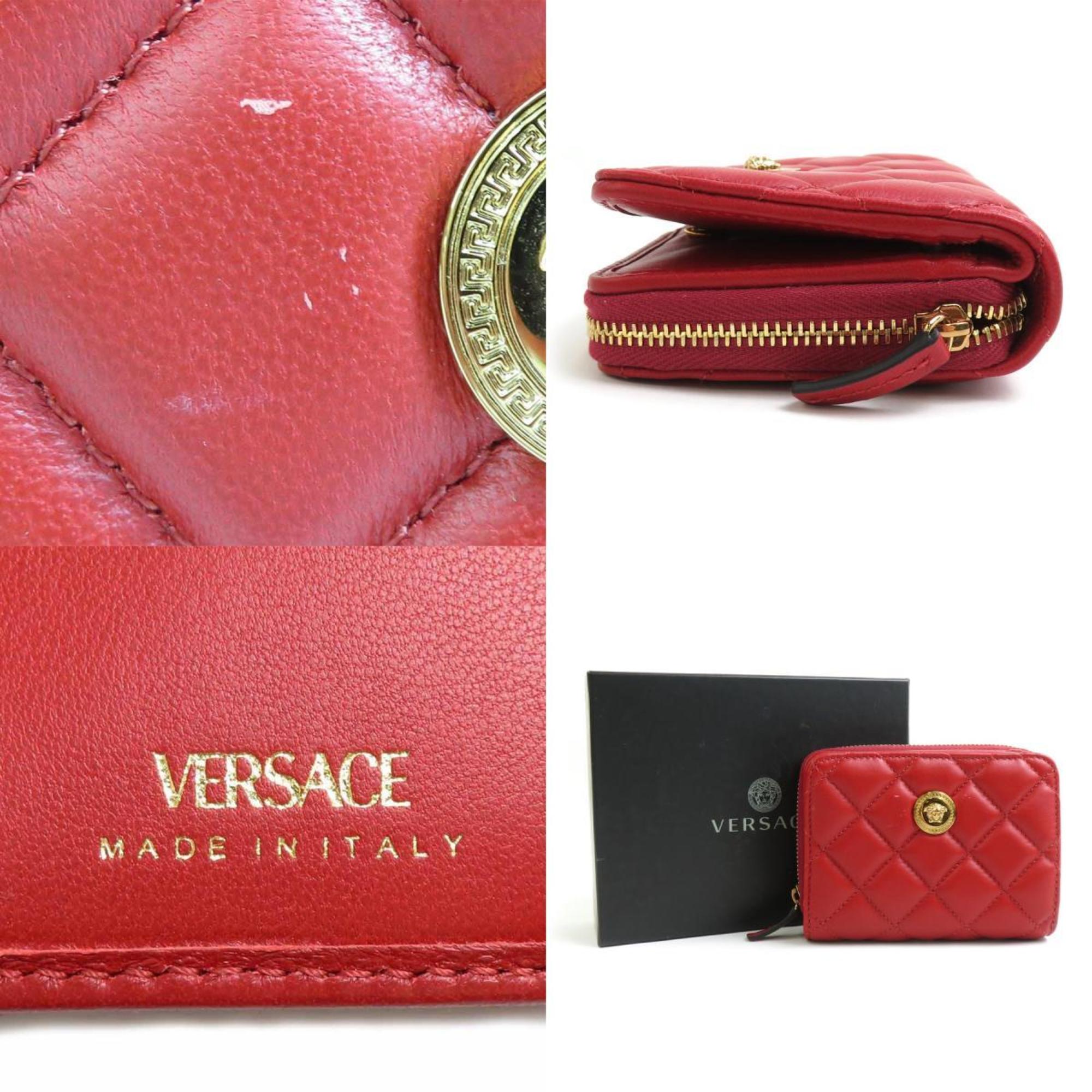 Versace VERSACE Bi-fold wallet Medusa leather red ladies h30651a