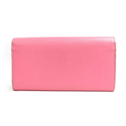 FENDI Long Wallet Monster Eye Leather Pink Black Women's 8M0340-5PT e59459a