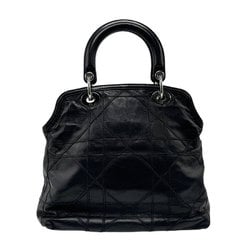 Christian Dior Handbag Shoulder Bag Granville Cannage Leather Black Women's z2691