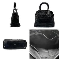 Christian Dior Handbag Shoulder Bag Granville Cannage Leather Black Women's z2691