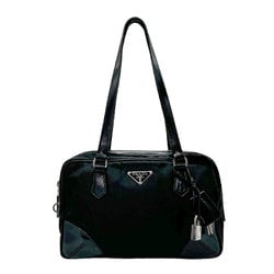 PRADA handbag nylon leather black ladies z2728