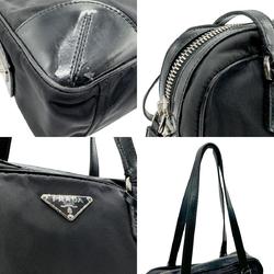 PRADA handbag nylon leather black ladies z2728