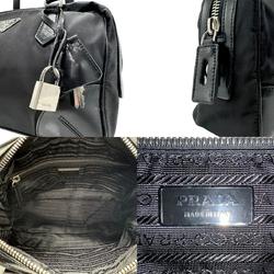 PRADA handbag nylon leather black ladies z2728