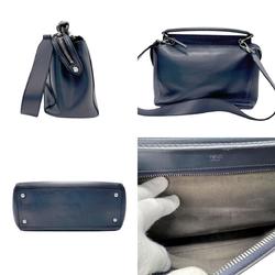 FENDI Handbag Shoulder Bag Dotcom Leather Navy Men's Women's 8BN293-5QL z2701