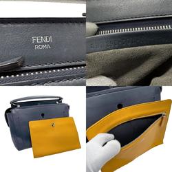 FENDI Handbag Shoulder Bag Dotcom Leather Navy Men's Women's 8BN293-5QL z2701