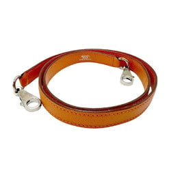 Hermes HERMES Shoulder Strap Chevre Mysore Orange Silver Men's Women's z2716