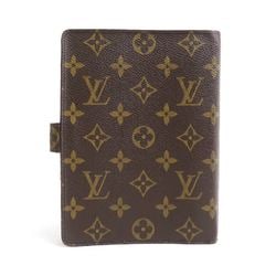 Louis Vuitton LOUIS VUITTON Notebook Cover Monogram Agenda MM Canvas Brown Gold Men's Women's e59498i