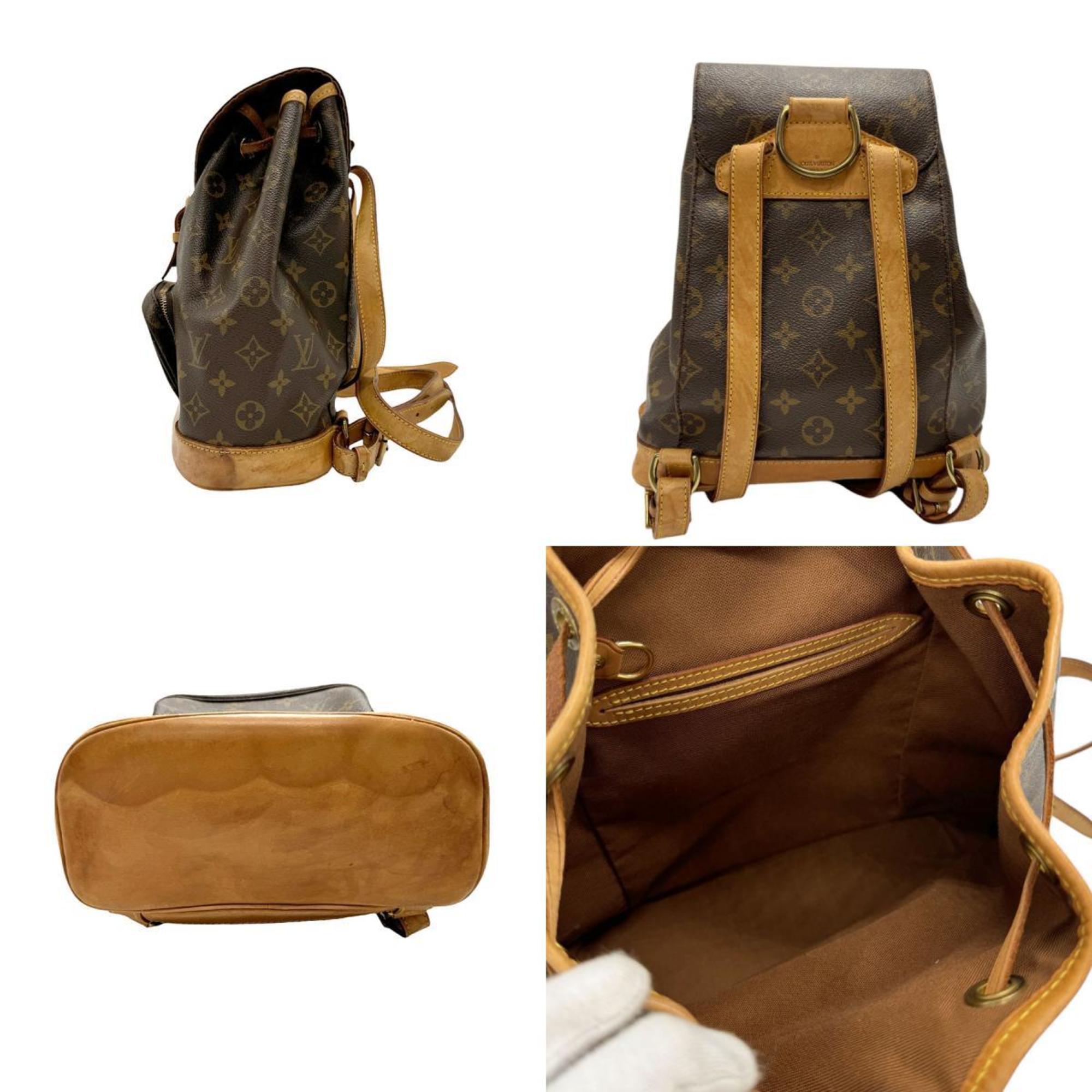 Louis Vuitton LOUIS VUITTON Backpack Monogram Montsouris MM Canvas Brown Men's Women's M51136 n0703