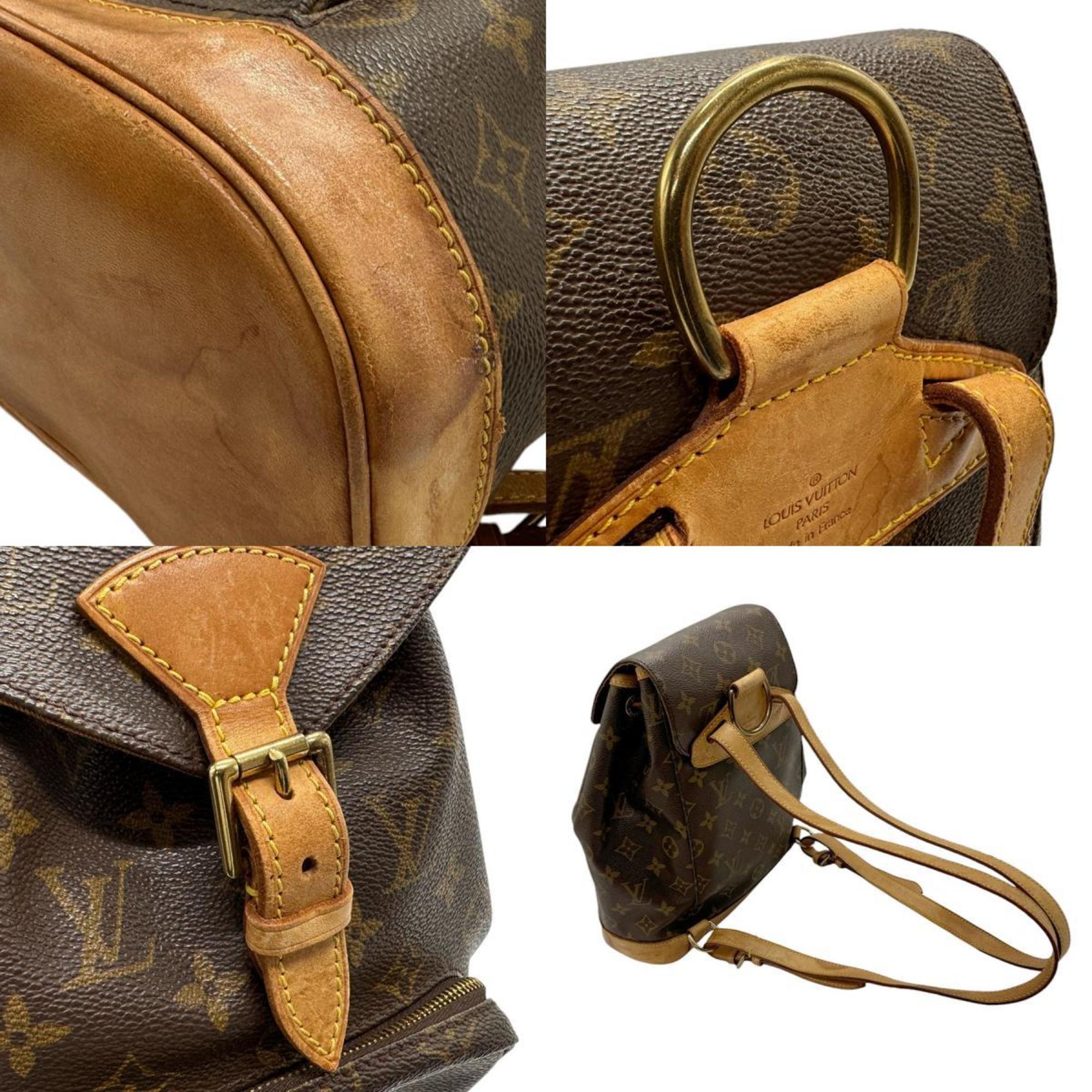 Louis Vuitton LOUIS VUITTON Backpack Monogram Montsouris MM Canvas Brown Men's Women's M51136 n0703