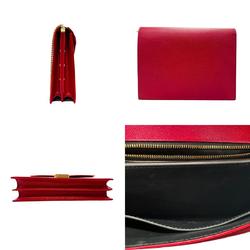 Saint Laurent SAINT LAURENT Shoulder Bag Leather Red Gold Women's 532750 z2737