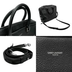 Saint Laurent SAINT LAURENT Handbag Bag Shoulder Sac de Jour Leather Black Men's 480586 z2707