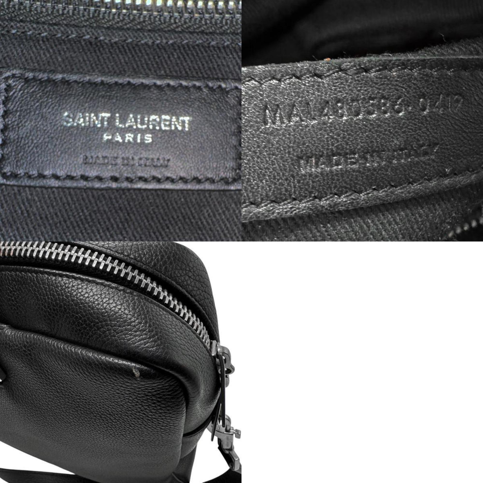 Saint Laurent SAINT LAURENT Handbag Bag Shoulder Sac de Jour Leather Black Men's 480586 z2707