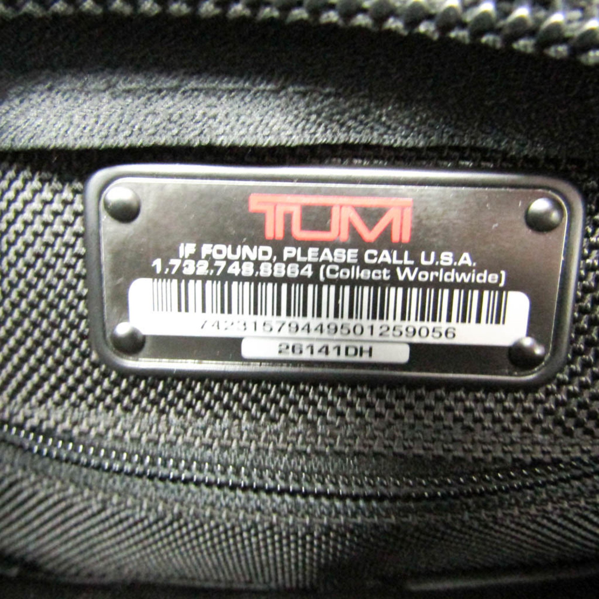 Tumi Alpha Expandable 26141DH Men's Nylon Canvas,Leather Briefcase Black