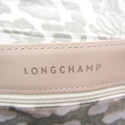 Longchamp Amazone L1358930 507 Women's Leather Shoulder Bag Pink Beige