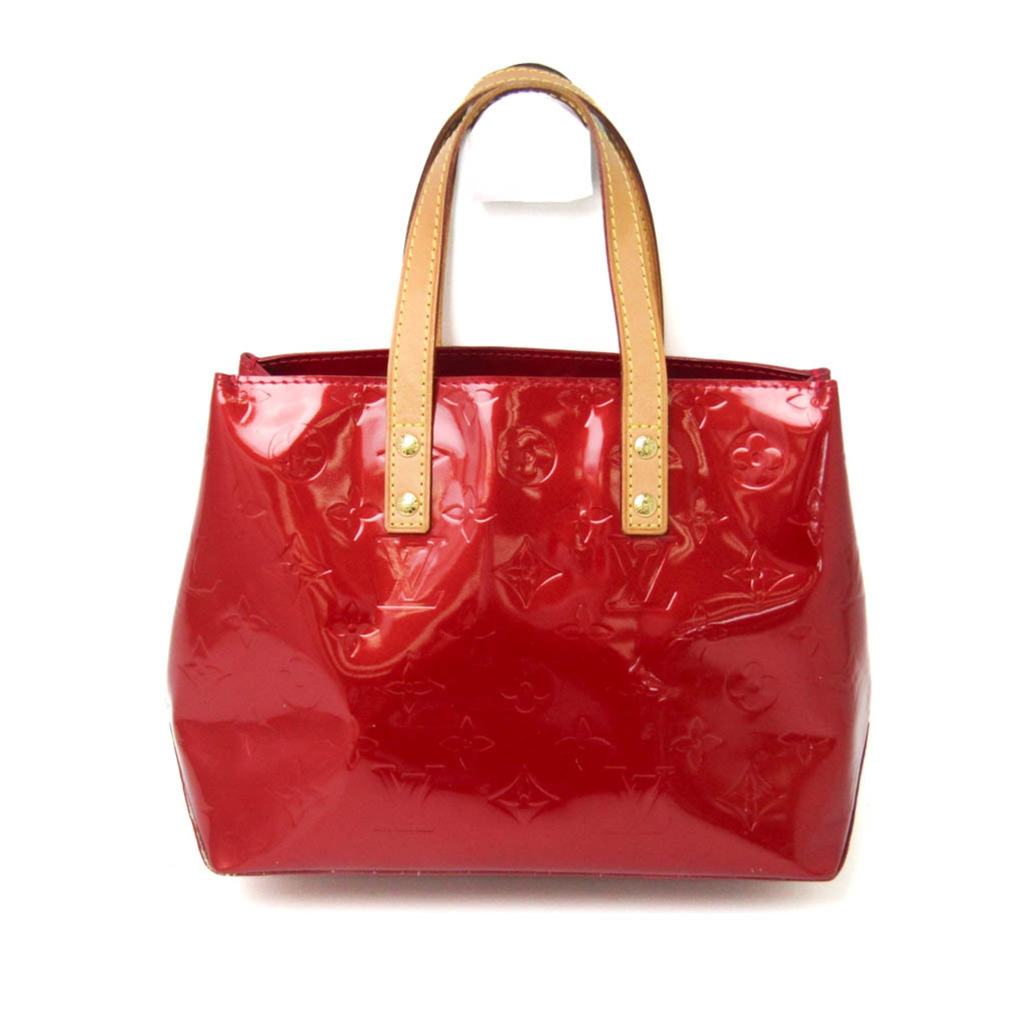 Louis Vuitton Monogram Vernis Reade PM M91990 Women's Handbag Pomme D'amour,Red Color