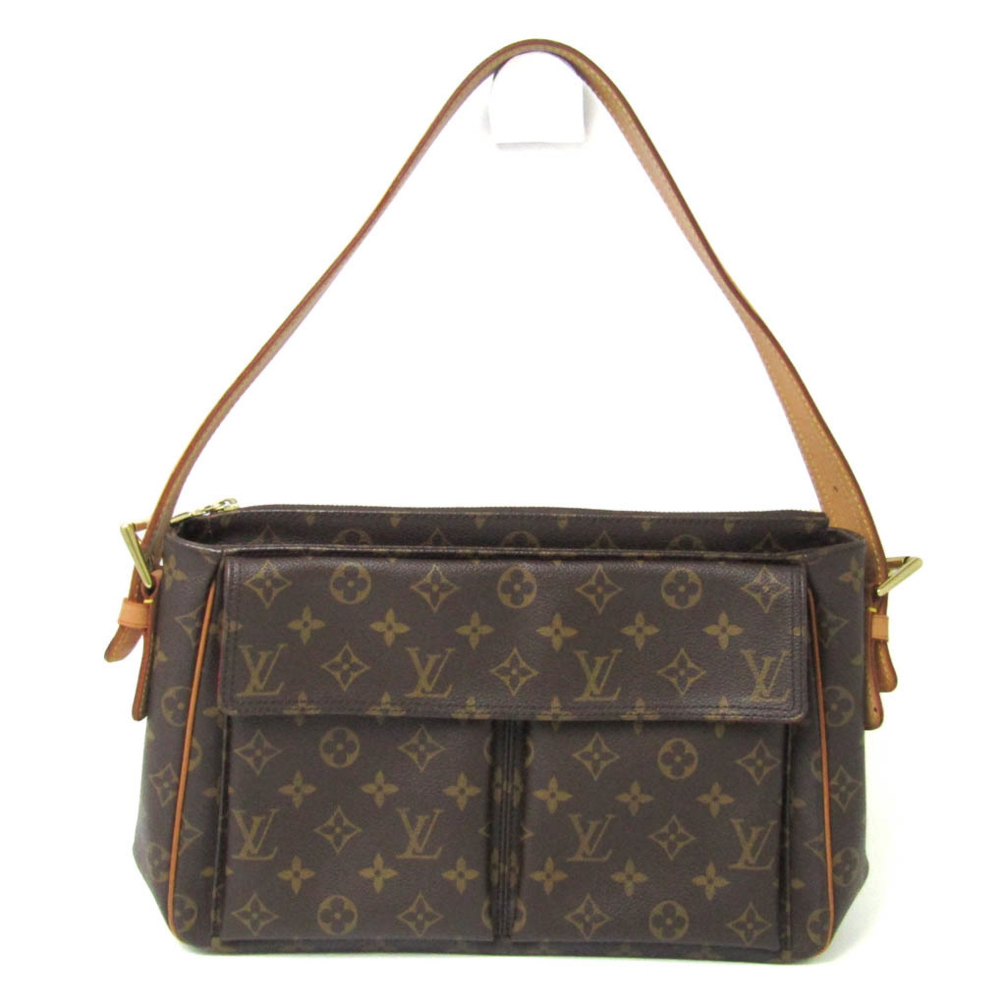 Louis Vuitton Monogram Vivasite GM M51163 Women's Shoulder Bag Brown