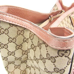 Gucci GG Canvas Bella Bamboo Tassel 269945 Women's Leather,Canvas Tote Bag Beige,Pink