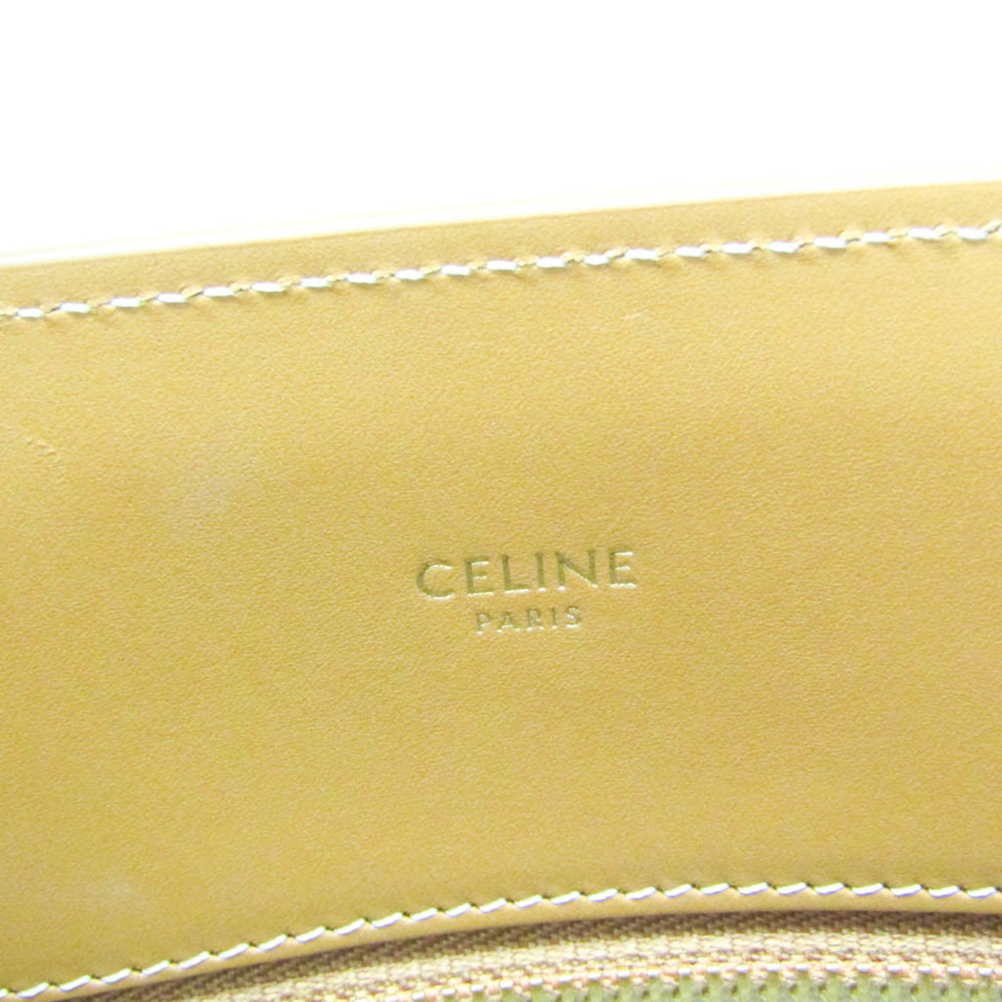 Celine Small Vertical Cabas 192082BNZ.02NT Women's Canvas,Leather Shoulder Bag,Tote Bag Camel,Off-white