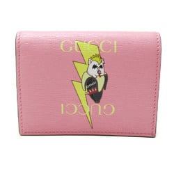 Gucci Bananya 701009 Women's Leather Wallet (bi-fold) Multi-color,Pink