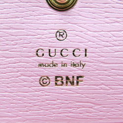 Gucci Bananya 701009 Women's Leather Wallet (bi-fold) Multi-color,Pink