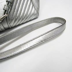 Miu Miu NAPPA BIKER 5BA145 Women's Leather Handbag,Shoulder Bag Silver