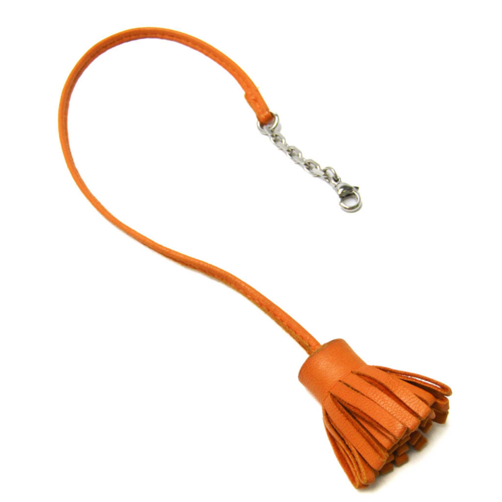 Hermes Bookmark Carmencita 20 Orange Agneau Milo