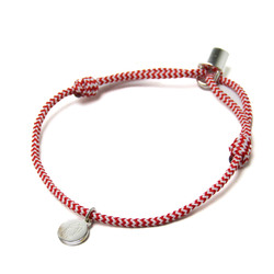 Louis Vuitton Silver Lockit Bracelet Sophie Turner Q95705 Cotton,Silver No Stone Charm Bracelet Red Color,Silver,White