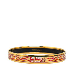 Hermes Enamel PM Cloisonne Sailboat Flag Motif Bangle Gold Plated Women's HERMES