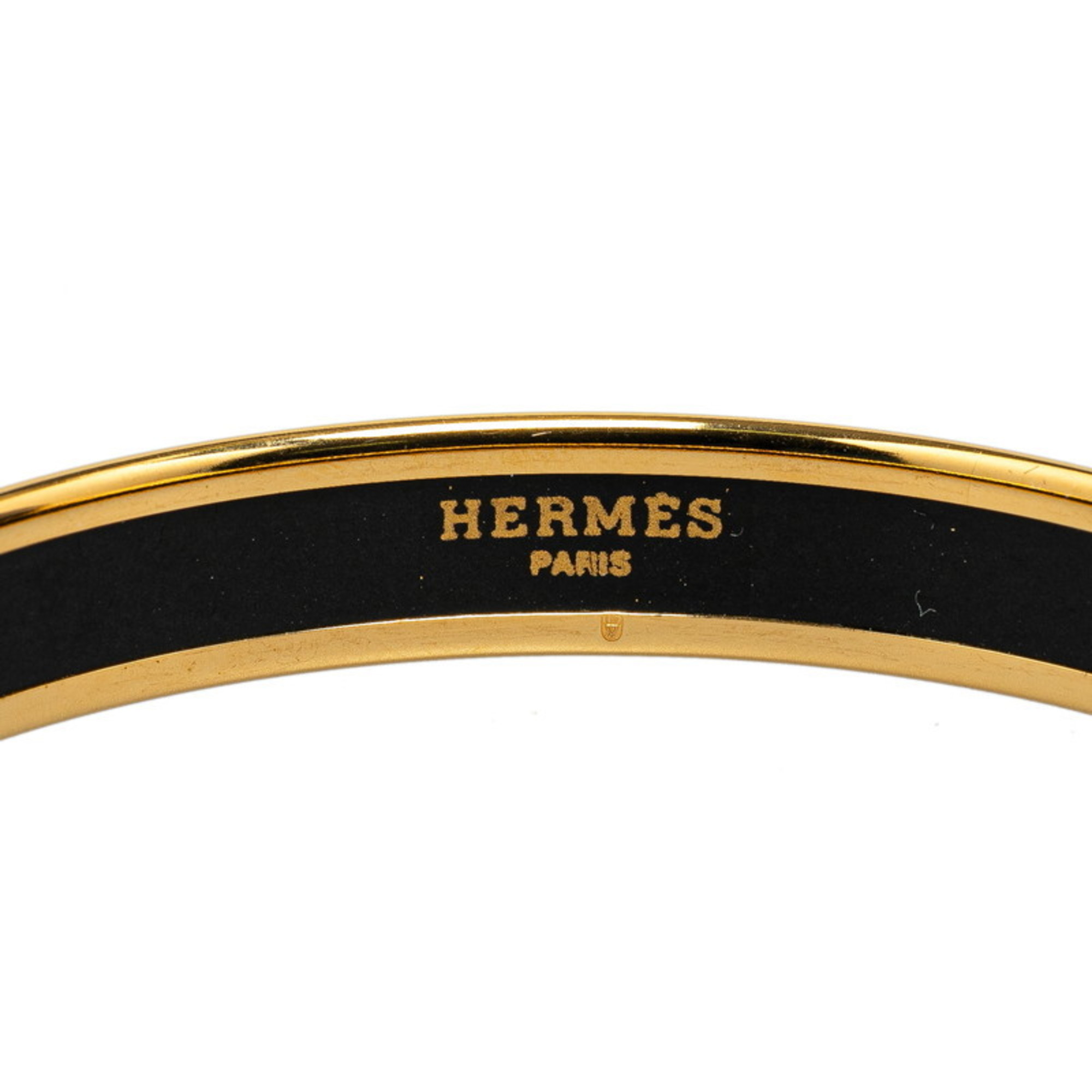 Hermes Enamel PM Cloisonne Sailboat Flag Motif Bangle Gold Plated Women's HERMES