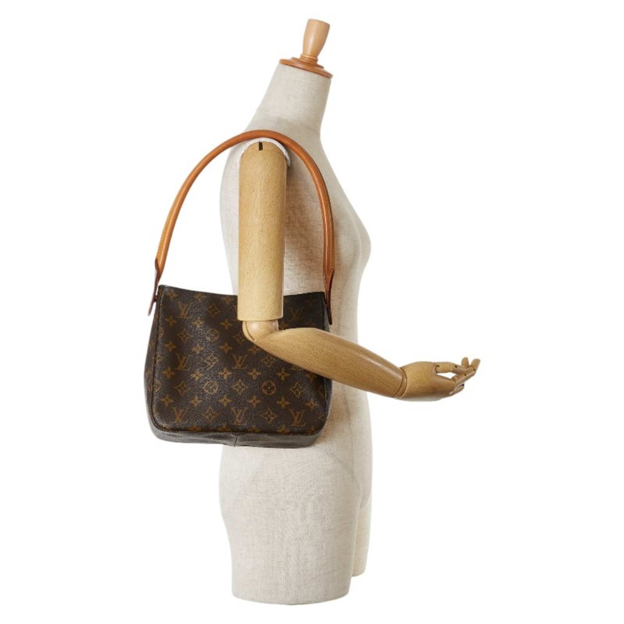 Louis Vuitton Monogram Looping MM Shoulder Bag Handbag M51146 Brown PVC Leather Women's LOUIS VUITTON